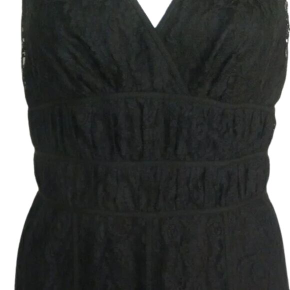 ADRIANNA PAPELL Lace Dress, 8, Evening/Cocktails, Black, Sleeveless, V-neck - Picture 5 of 13
